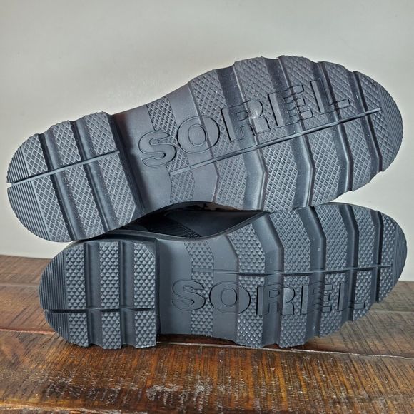Sorel Lennox Hiker Womens Size 8 Lace Up Waterproof Ankle Boots Black Leather - Picture 9 of 12
